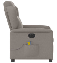Massagesessel Elektrisch Taupe Stoff