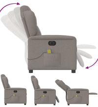 Massagesessel Elektrisch Taupe Stoff