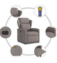 Massagesessel Elektrisch Taupe Stoff