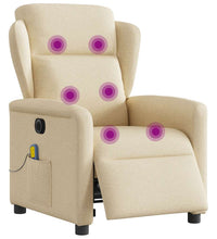 Massagesessel Elektrisch Creme Stoff