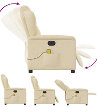 Massagesessel Elektrisch Creme Stoff
