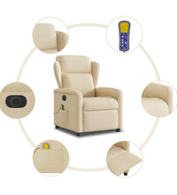 Massagesessel Elektrisch Creme Stoff