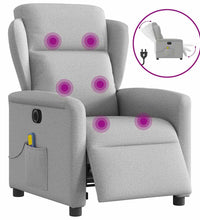 Massagesessel Elektrisch Wolkengrau Stoff
