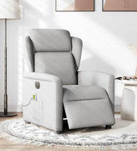 Massagesessel Elektrisch Wolkengrau Stoff