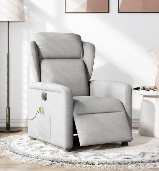 Massagesessel Elektrisch Wolkengrau Stoff