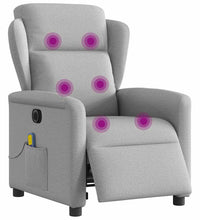Massagesessel Elektrisch Wolkengrau Stoff