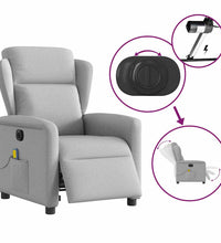 Massagesessel Elektrisch Wolkengrau Stoff
