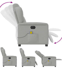 Massagesessel Elektrisch Wolkengrau Stoff