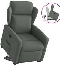Relaxsessel mit Aufstehhilfe Dunkelgrau Stoff