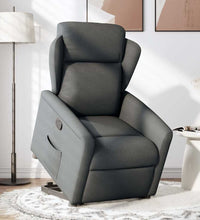 Relaxsessel mit Aufstehhilfe Dunkelgrau Stoff