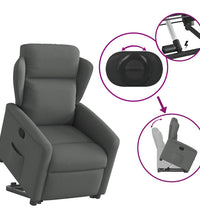 Relaxsessel mit Aufstehhilfe Dunkelgrau Stoff