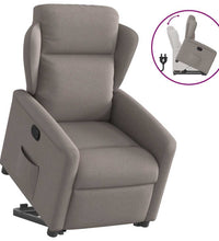 Relaxsessel mit Aufstehhilfe Taupe Stoff