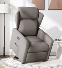 Relaxsessel mit Aufstehhilfe Taupe Stoff