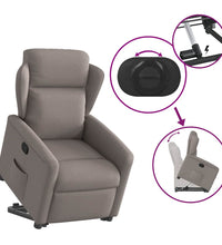 Relaxsessel mit Aufstehhilfe Taupe Stoff