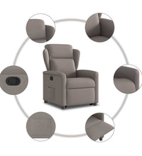 Relaxsessel mit Aufstehhilfe Taupe Stoff