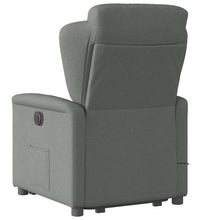 Massagesessel mit Aufstehhilfe Dunkelgrau Stoff