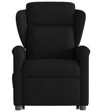 Massagesessel mit Aufstehhilfe Schwarz Stoff