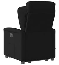 Massagesessel mit Aufstehhilfe Schwarz Stoff