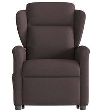 Massagesessel mit Aufstehhilfe Dunkelbraun Stoff