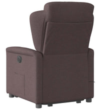Massagesessel mit Aufstehhilfe Dunkelbraun Stoff