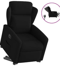 Relaxsessel mit Aufstehhilfe Elektrisch Schwarz Stoff