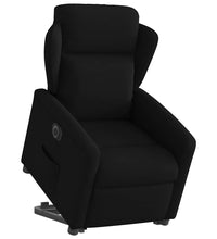 Relaxsessel mit Aufstehhilfe Elektrisch Schwarz Stoff