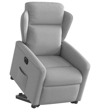 Relaxsessel mit Aufstehhilfe Elektrisch Wolkengrau Stoff