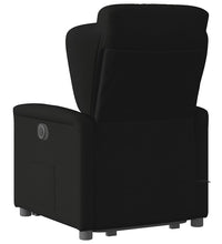 Elektrischer Massagesessel mit Aufstehhilfe Schwarz Stoff