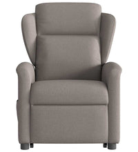 Elektrischer Massagesessel mit Aufstehhilfe Taupe Stoff