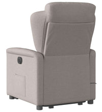 Elektrischer Massagesessel mit Aufstehhilfe Taupe Stoff