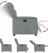 Relaxsessel Elektrisch Hellgrau Stoff