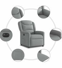 Relaxsessel Elektrisch Hellgrau Stoff