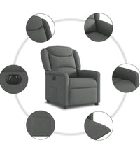 Relaxsessel Elektrisch Dunkelgrau Stoff
