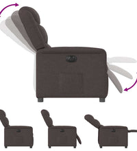 Relaxsessel Elektrisch Dunkelbraun Stoff