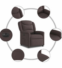 Relaxsessel Elektrisch Dunkelbraun Stoff