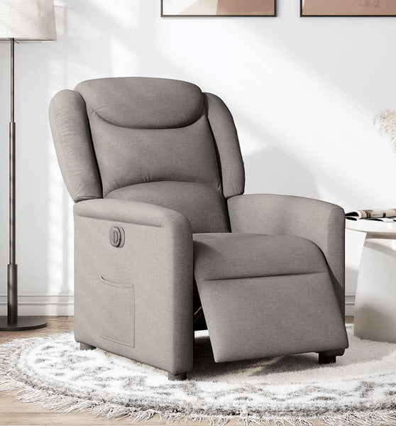 Relaxsessel Elektrisch Taupe Stoff