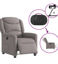 Relaxsessel Elektrisch Taupe Stoff