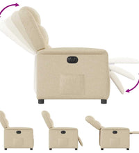 Relaxsessel Elektrisch Creme Stoff