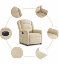 Relaxsessel Elektrisch Creme Stoff