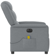 Massagesessel Elektrisch Hellgrau Stoff