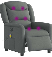 Massagesessel Elektrisch Dunkelgrau Stoff
