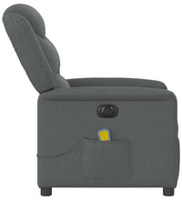 Massagesessel Elektrisch Dunkelgrau Stoff