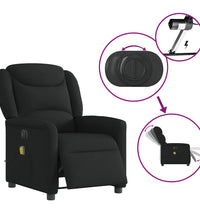 Massagesessel Elektrisch Schwarz Stoff