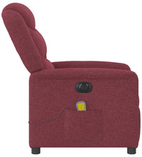 Massagesessel Elektrisch Weinrot Stoff