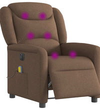 Massagesessel Elektrisch Braun Stoff