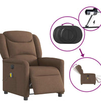 Massagesessel Elektrisch Braun Stoff