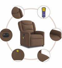 Massagesessel Elektrisch Braun Stoff
