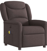 Massagesessel Elektrisch Dunkelbraun Stoff