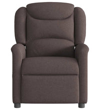 Massagesessel Elektrisch Dunkelbraun Stoff