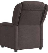 Massagesessel Elektrisch Dunkelbraun Stoff